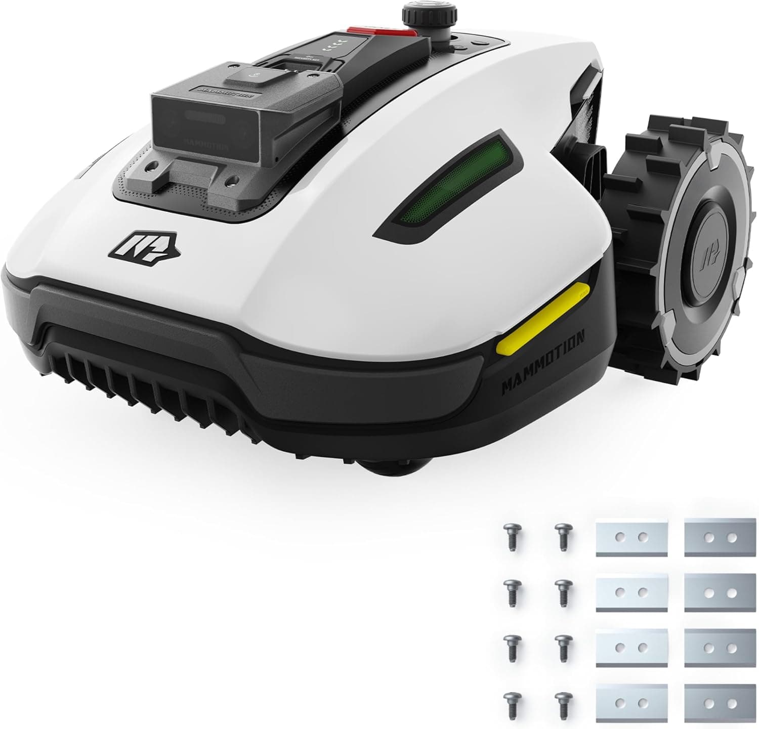 MAMMOTION YUKA Mini 500 Robotic Lawnmower without Boundary Cable, Reception 500 m², NetRTK+Vision Lawn Mower Robot, AI Smart Obstacle Avoidance Lawn Robot, App Control with 4G Module, 50% Incline